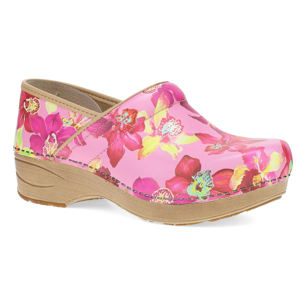 Tropical Pink Leather Clog,36