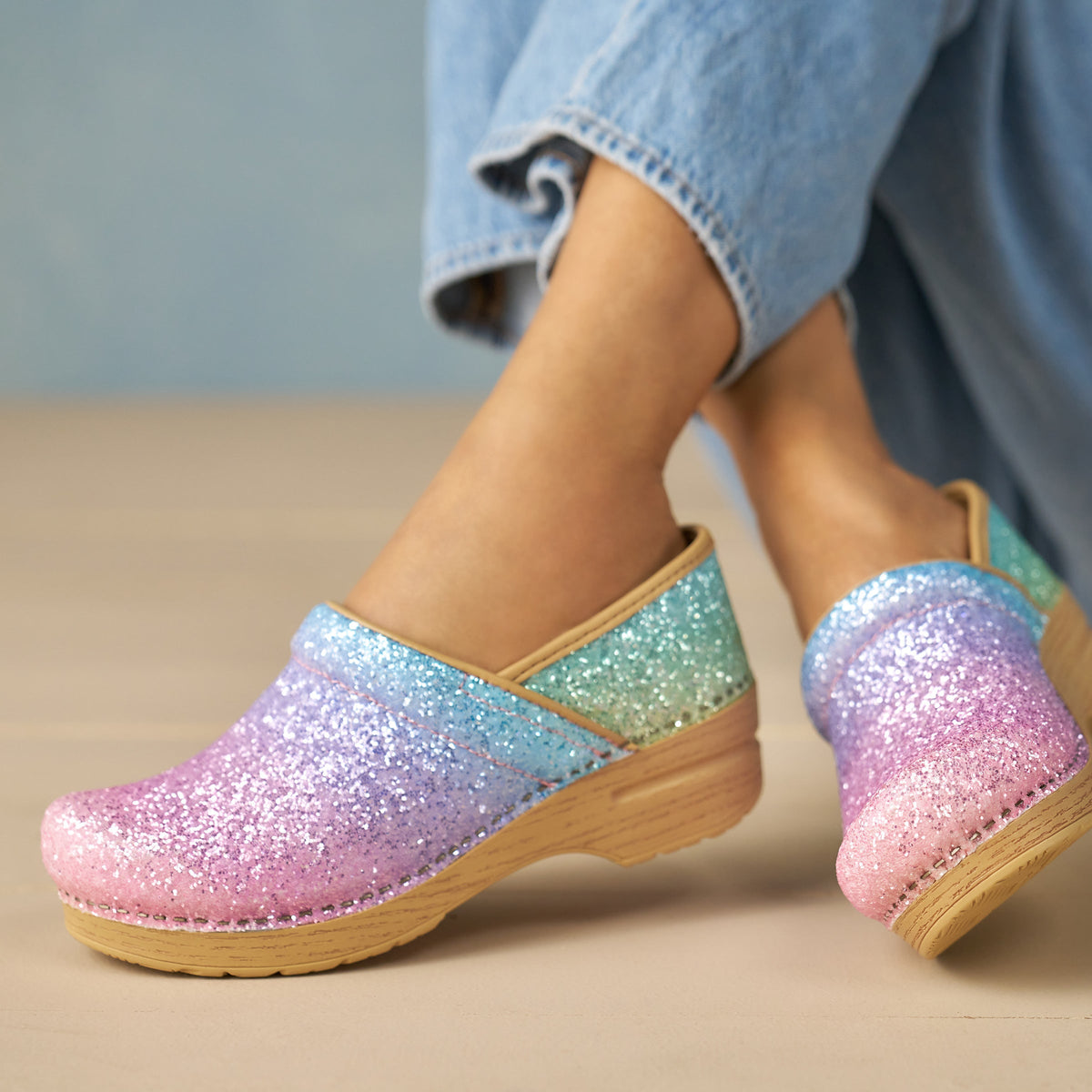 Wide Pro Pastel Rainbow Glitter
