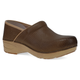 Brown Woven Leather Clog