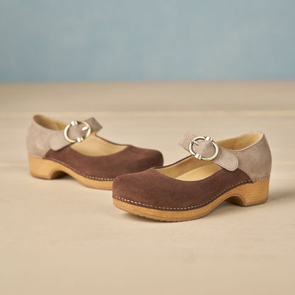 Bonny Mary Jane Chocolate/Taupe