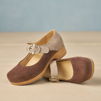Bonny Mary Jane Chocolate/Taupe