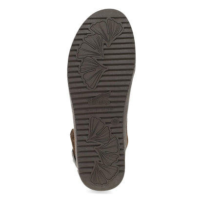 Merrin Stone Embossed Suede