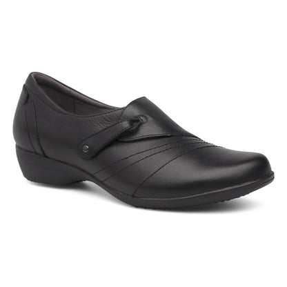 Franny Wide Black Leather