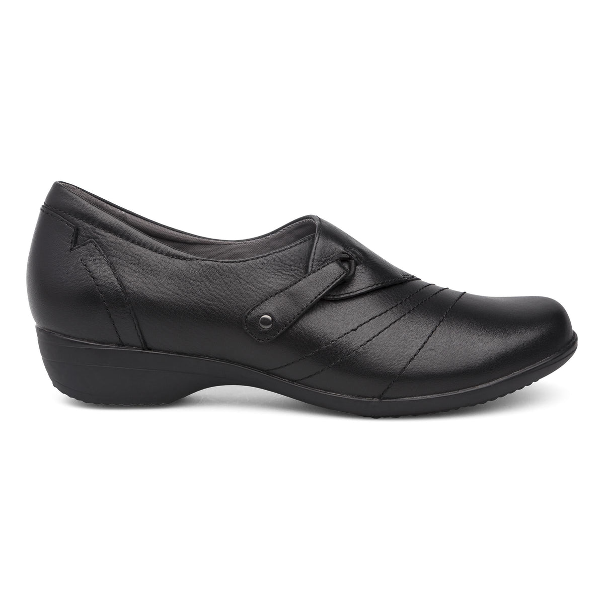 Franny Wide Black Leather