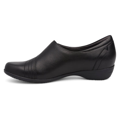 Franny Wide Black Leather